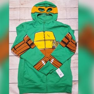 TMNT Michelangelo zip up hoodie boy's size XL